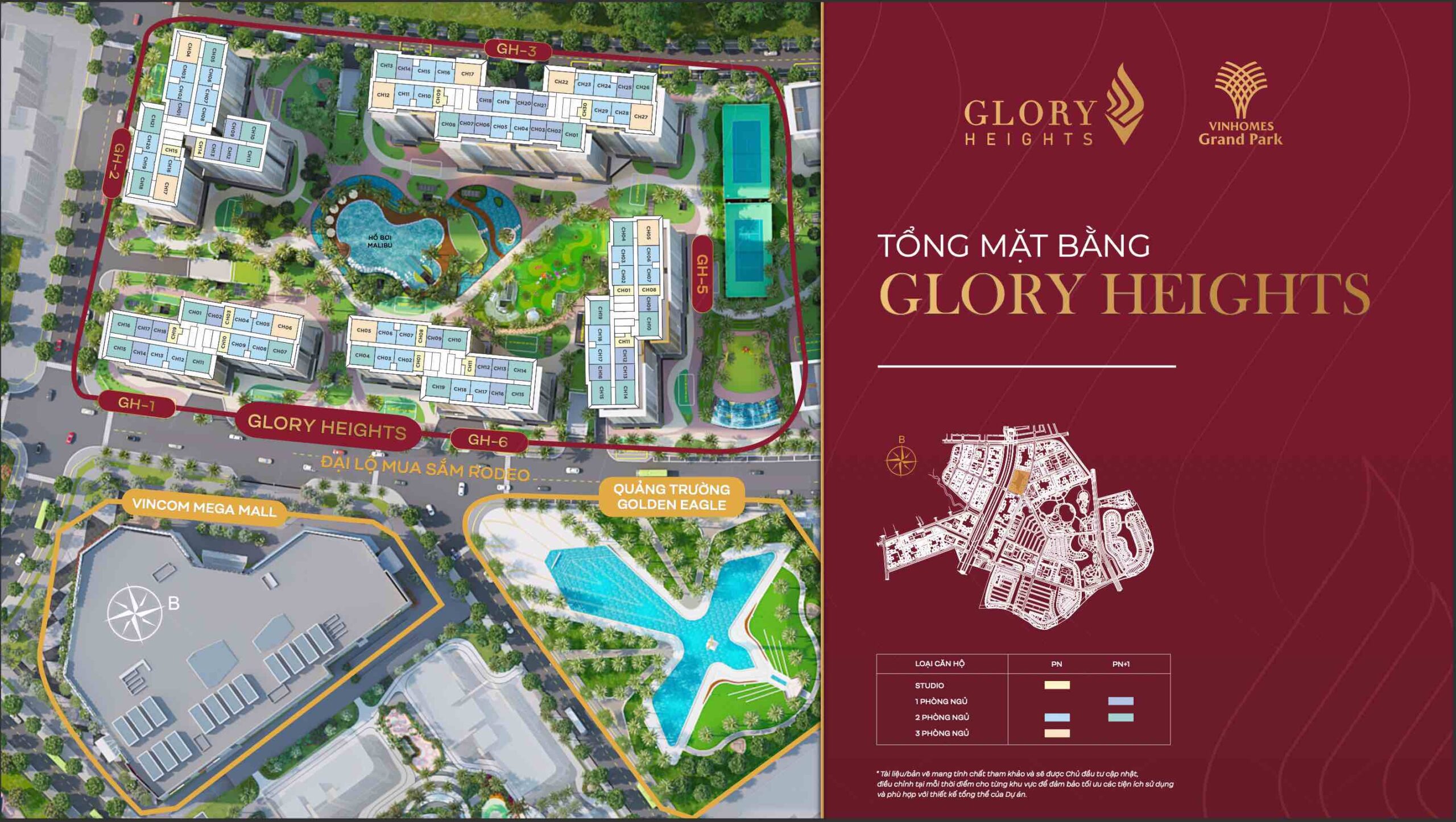 mặt bằng Glory heights